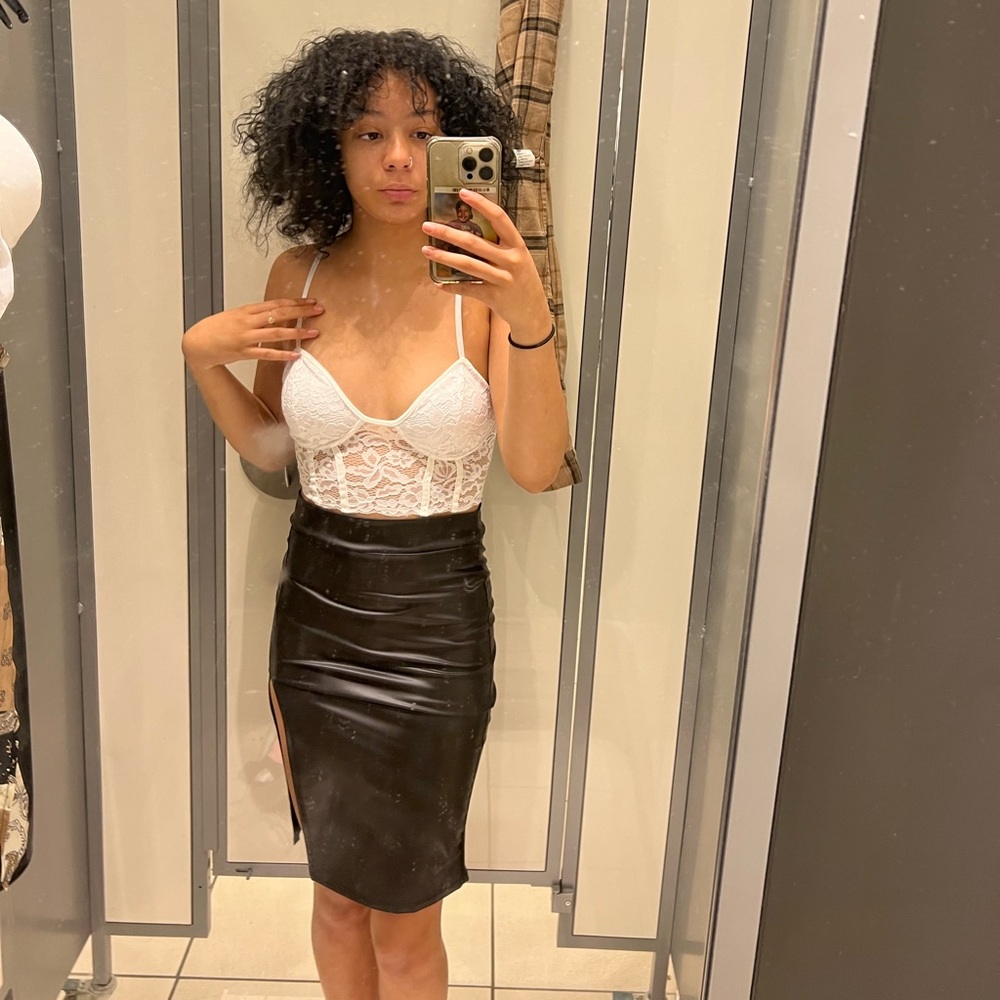 Black Leather Skirt